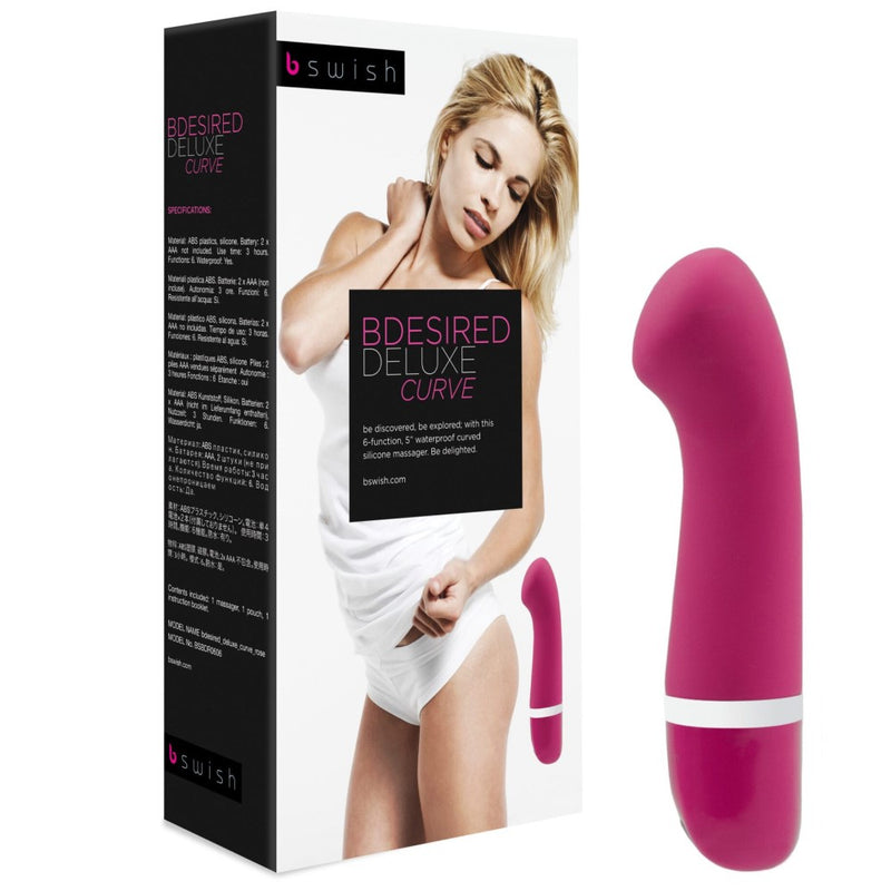 Product Packaging of Bdesired Deluxe Curve Vibrator | B Swish - Rose