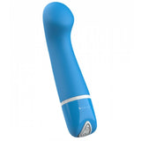 Full front view of Bdesired Deluxe Curve Vibrator | B Swish - Blue Lagoon