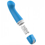 Battery insertion of Bdesired Deluxe Curve Vibrator | B Swish - Blue Lagoon