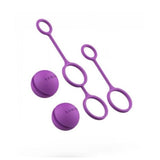Full front view of Bfit Basic Kegel Balls | B Swish with double and single harness