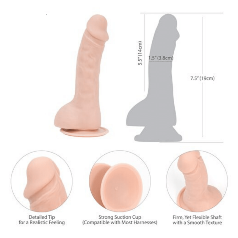 Product specifications of Brad Realistic 7.5″ Dildo | Swan 