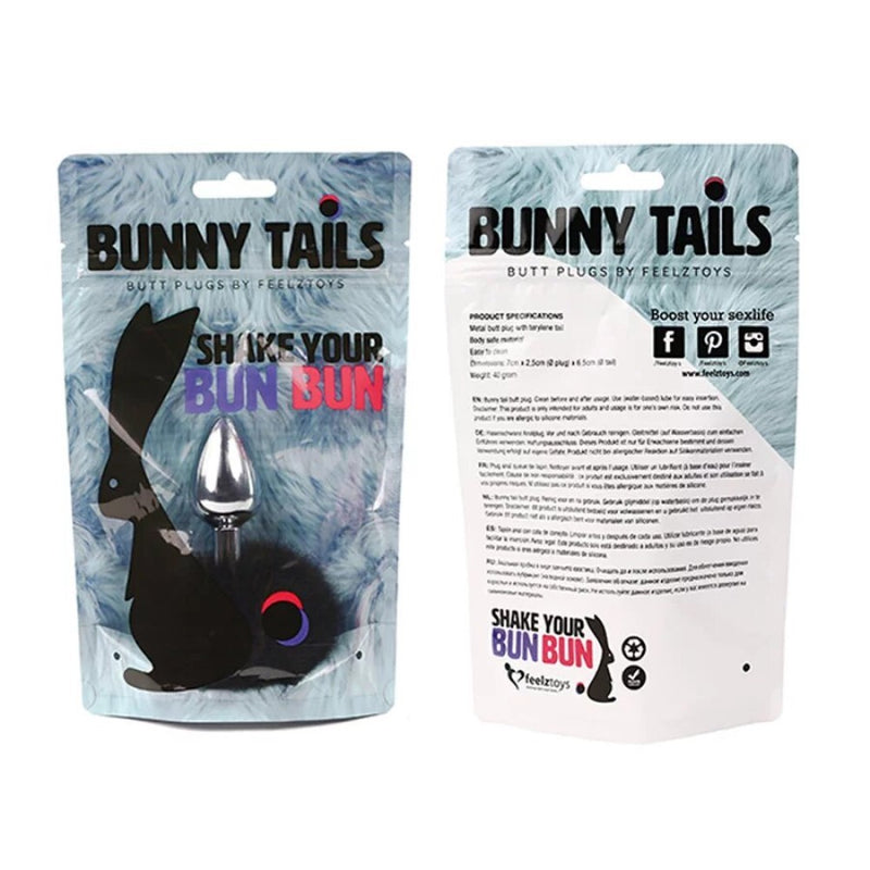 Product packaging of Bunny Tails Metal Butt Plug | FeelzToys