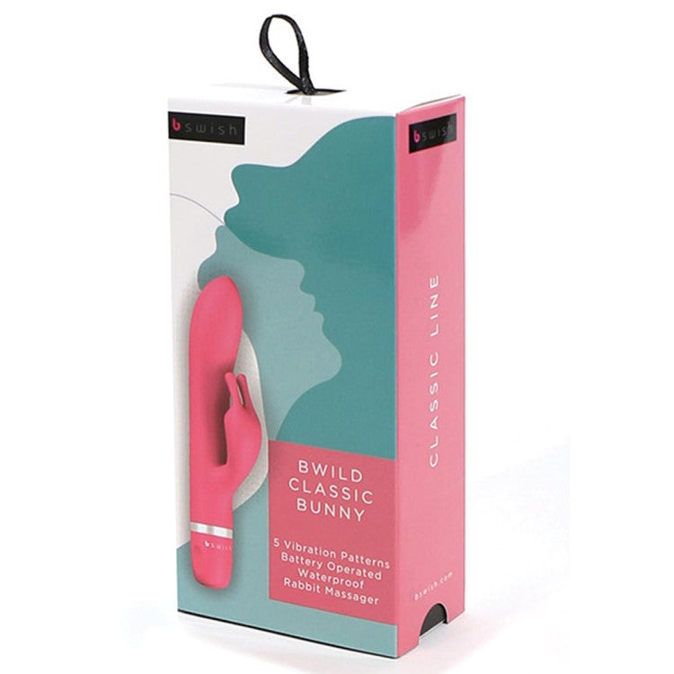 Product packaging of Bwild Classic Bunny Vibrator | B Swish - Guava