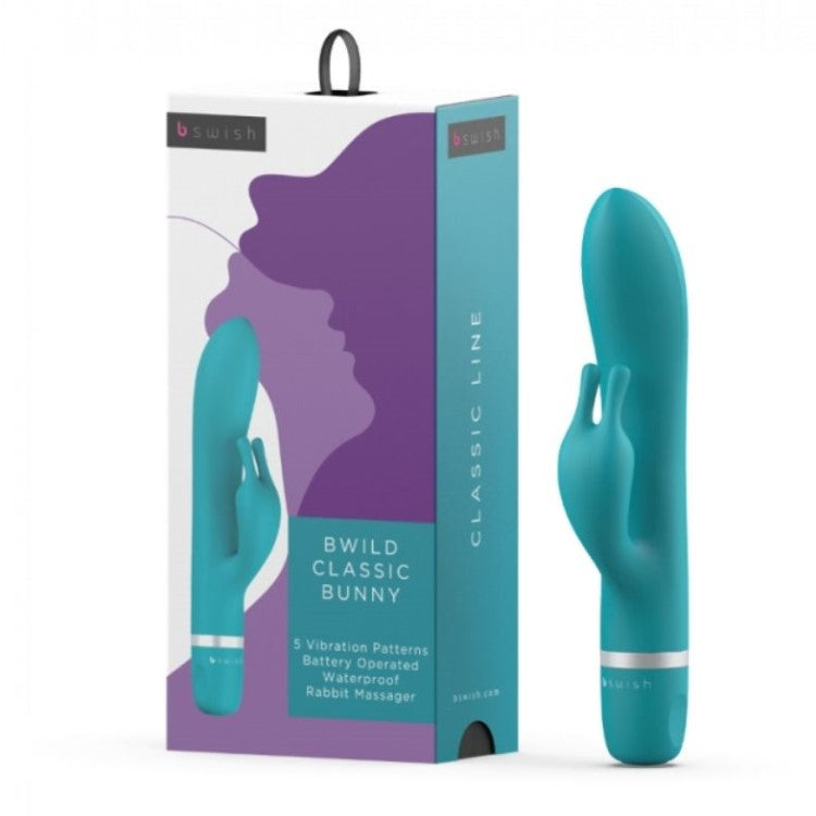 Product packaging of Bwild Classic Bunny Vibrator | B Swish - Jade 