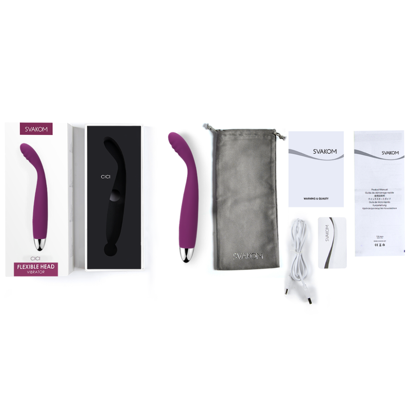 Packaging inserts for Cici Slim & Flexible G-Spot Vibrator | Svakom - Violet