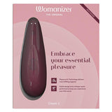 Product packaging for Classic 2 Clitoral Stimulator | Womanizer - Bordeaux 