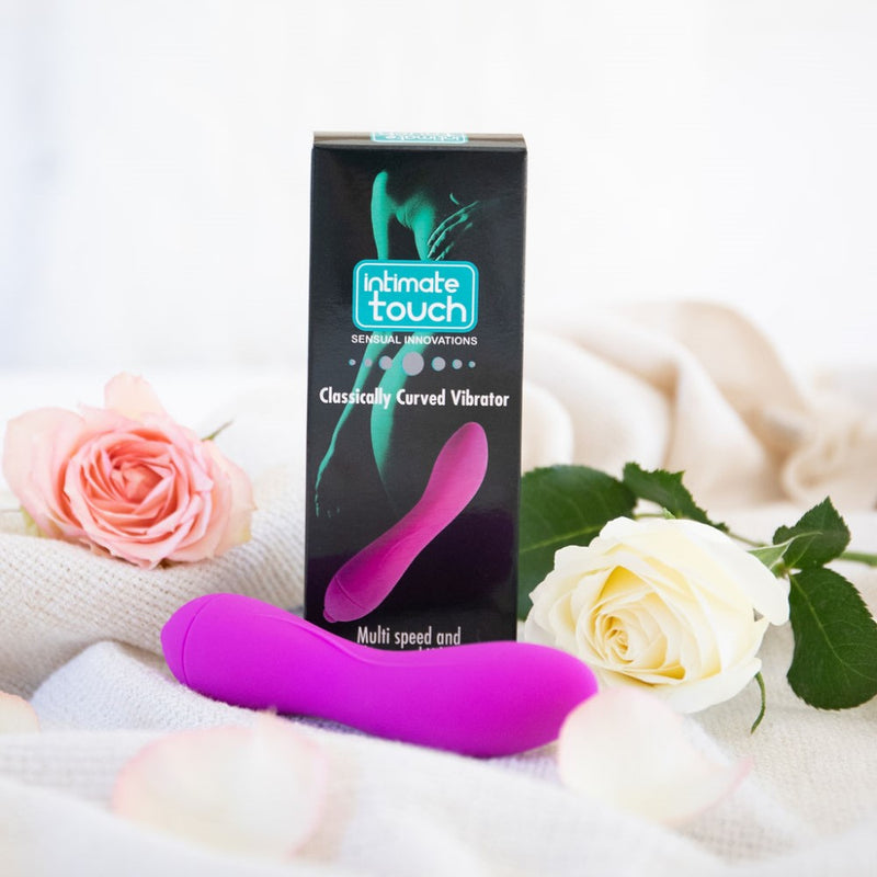 Classically Curved G-Spot Vibrator | Intimate Touch with roses