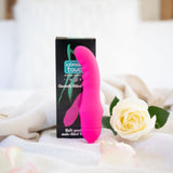 Classically Ribbed G-Spot Vibrator | Intimate Touch with a white rose
