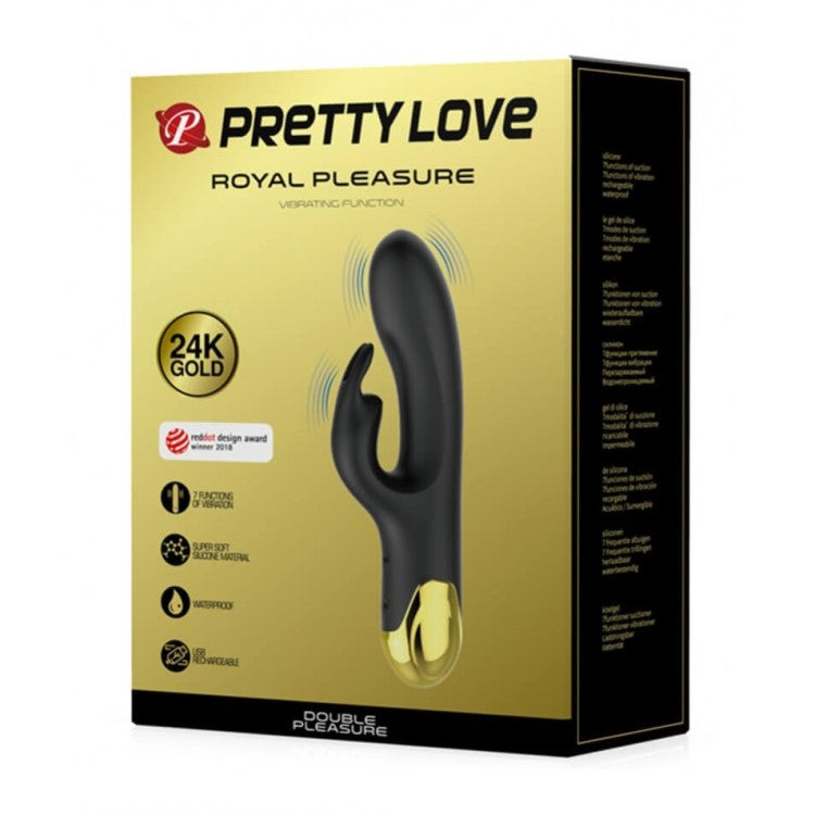 Product packaging of Double Pleasure RedDot Award Winning Luxury Rabbit Vibrator | Pretty Love