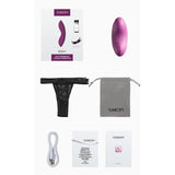 Packaging contents of Edeny App-Controlled Clitoral Vibrator | Svakom - Violet 
