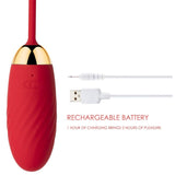 Back view of Ella Neo Interactive Vibrating Bullet | Svakom - Red with Charging Accessory 