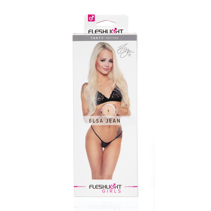 Elsa Jean Tasty Male Masturbator | Fleshlight Girls product packaging 