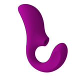 Side view of Enigma Dual Stimulation Sonic Massager | Lelo - Deep Rose  