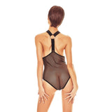 Full back view of Esterni Sheer Bodysuit | Anais