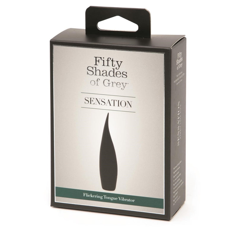 Product packaging of Sensation Flickering Tongue Clitoral Vibrator | Fifty Shades