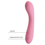 Full view of Gloria Beginners Vibrator | Pretty Love - Pink - Control buttons 