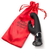 Greedy Girl G-Spot Rabbit Vibrator | Fifty Shades with satin bag
