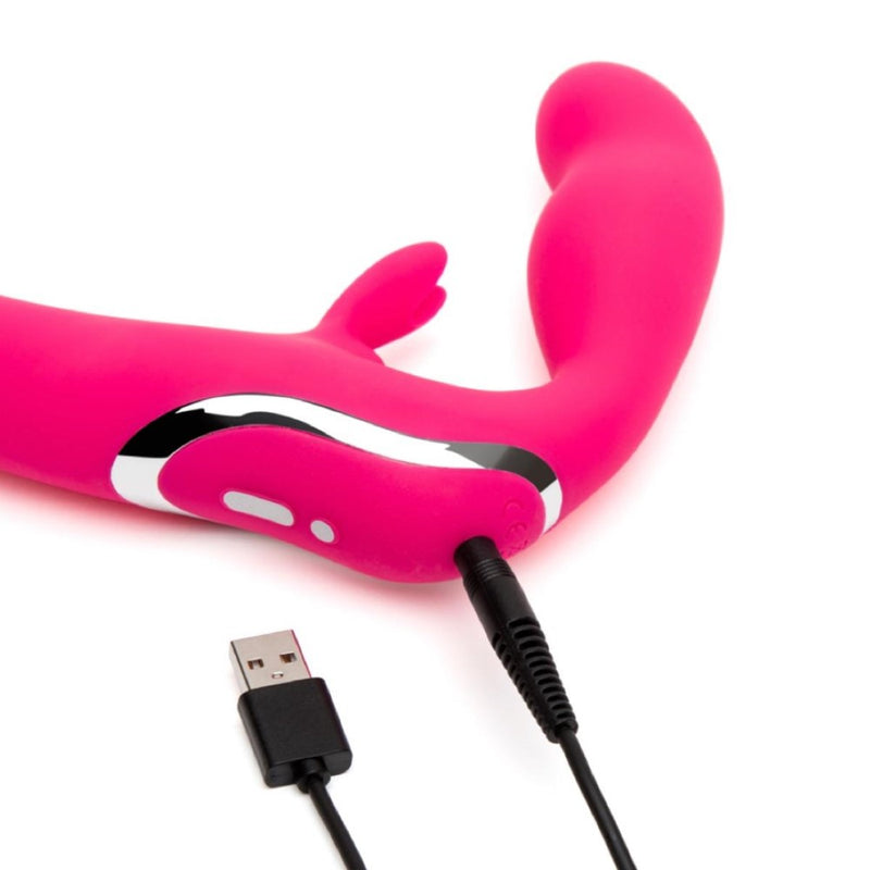 Charger for Happy Rabbit Rechargeable Vibrating Strapless Strap-On | LoveHoney - Pink
