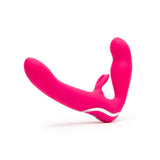 Happy Rabbit Rechargeable Vibrating Strapless Strap-On | LoveHoney - Pink 
