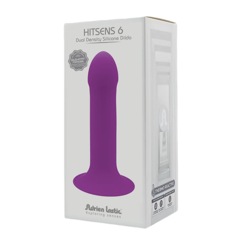 Product packaging of Hitsens 6 Dual Density Silicone Dildo | Adrien Lastic