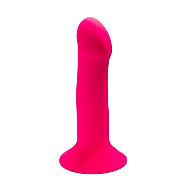 Side view of Hitsens 2 Vibe Dual Density Silicone Dildo | Adrien Lastic - Pink 