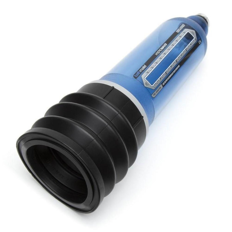 Bottom view of  Hydromax9 Penis Pump | Bathmate - Blue
