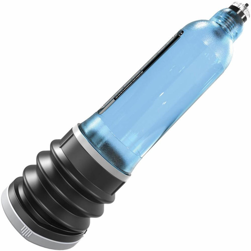 Side view of Hydromax9 Penis Pump | Bathmate - Blue