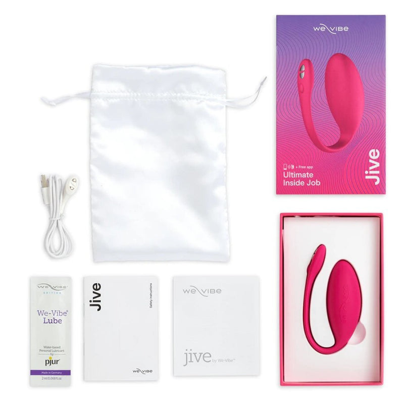Packaging inserts of Jive App-Controlled Egg Vibrator | We-Vibe - Electric Pink
