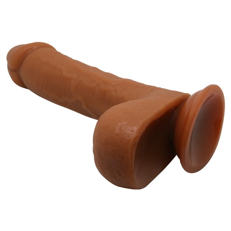 Bottom view of Johnson Realistic 9.2 Inch Soft Skin Suction Dildo | Baile