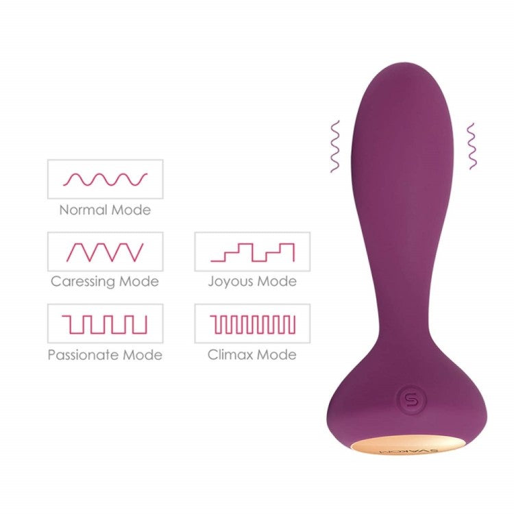 Vibration modes of Julie Powerful Anal & G-Spot Massager with Remote Control | Svakom - Violet 