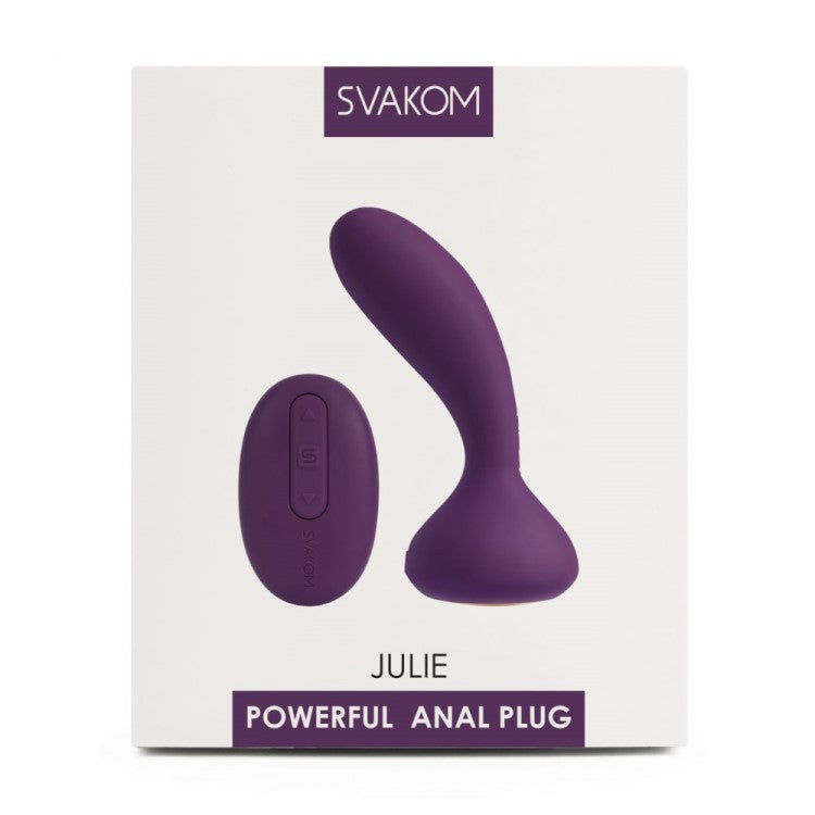 Product packaging of Julie Powerful Anal & G-Spot Massager with Remote Control | Svakom 