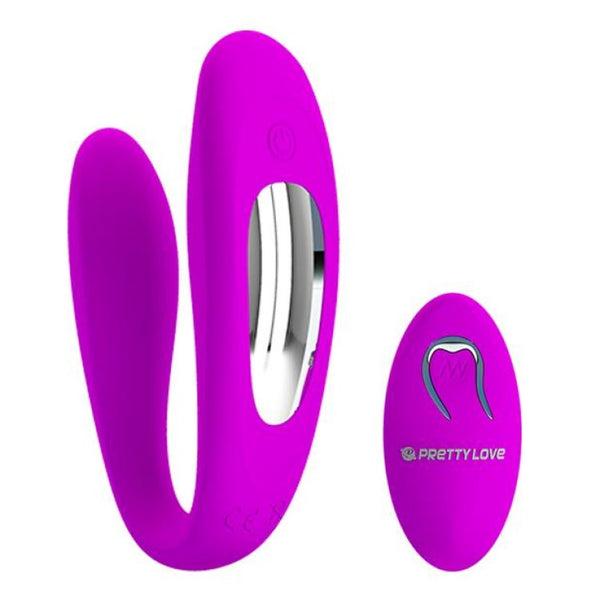 Full view of Letitia Remote Controlled C-Shaped Couples Vibrator | Pretty Love 