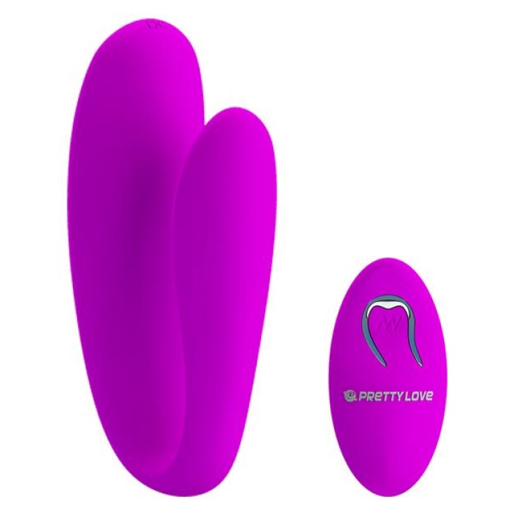 Back view of Letitia Remote Controlled C-Shaped Couples Vibrator | Pretty Love 