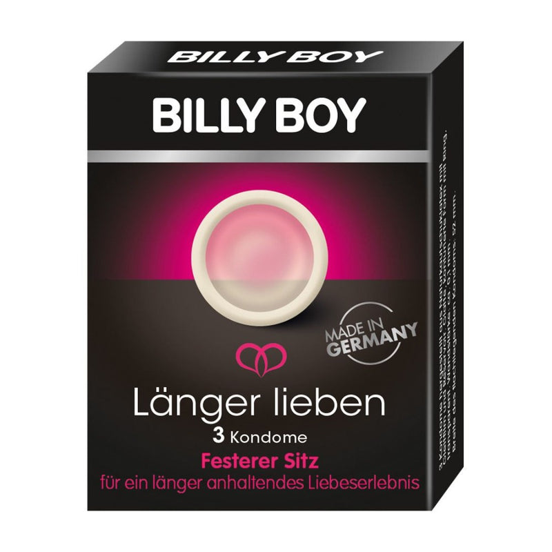 Front view of Love Longer Contoured Condoms | Billy Boy 
