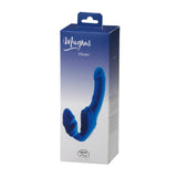 Product packaging of Magnus Dual-Stimulating Strapless Vibrating Dildo | Minds of Love - Blue 