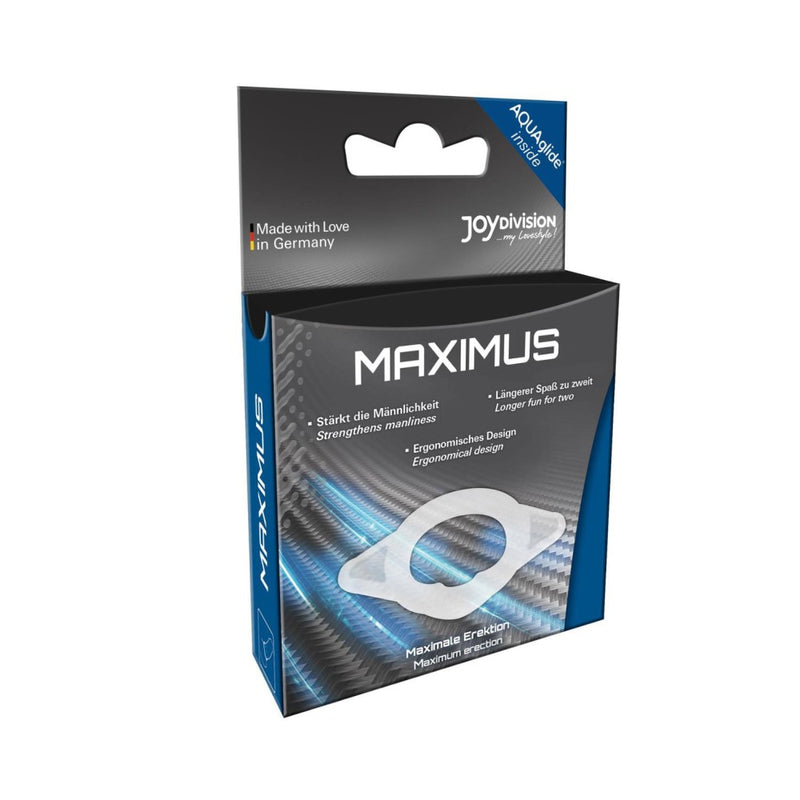 Product packaging of Maximus Silicone Cock Ring | JoyDivision 