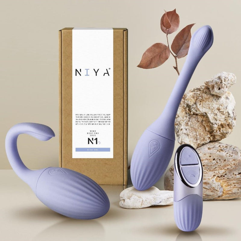 N1 Kegel Massager | Niya with rocks and packaging