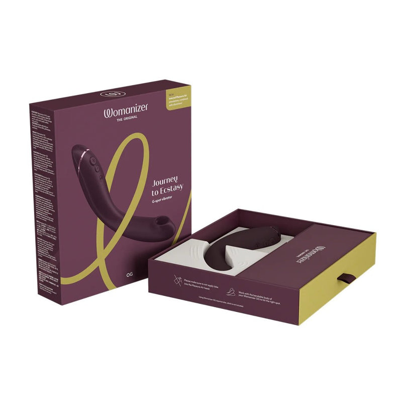 Womanizer | OG Pleasure Air G-Spot Vibrator (Aubergine) with packaging
