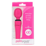 Swan | PalmPower® Groove Mini Wand Massager (Pink) in product packaging