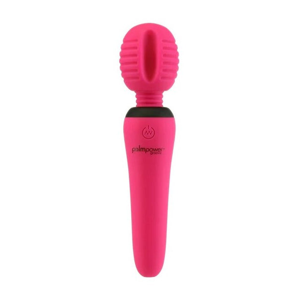 Swan | PalmPower® Groove Mini Wand Massager (Pink)