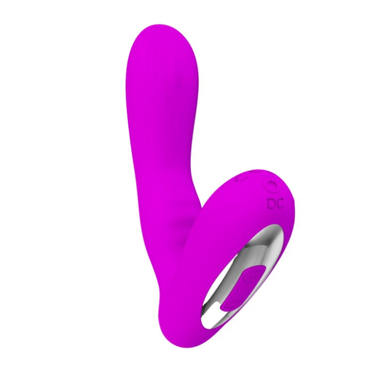 Rear view of Piper Double-Sided Pulsating & Vibrating Prostate Massager | Pretty Love - Purple  