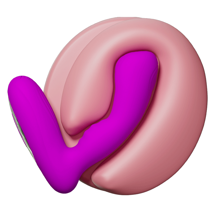 Internal view of Piper Double-Sided Pulsating & Vibrating Prostate Massager | Pretty Love - Purple - GIF