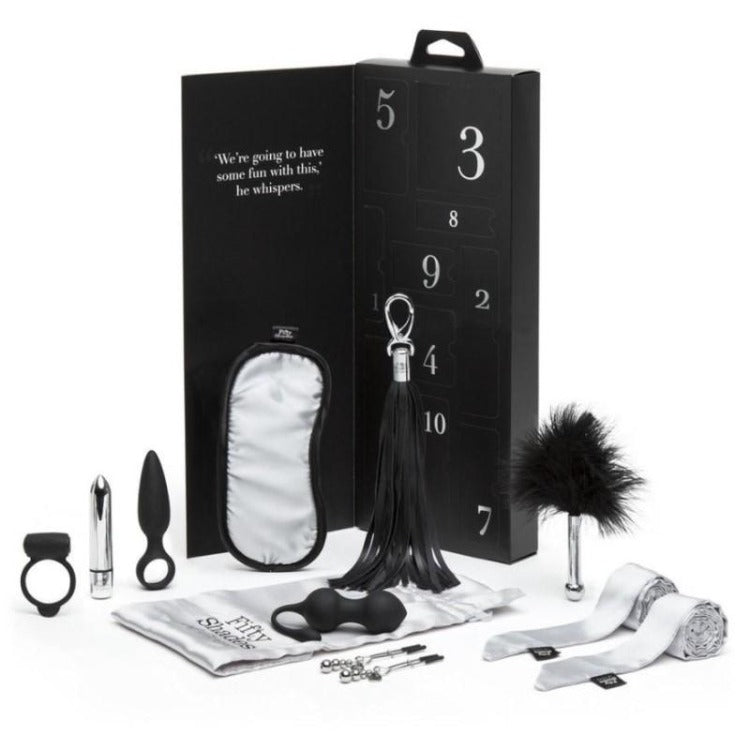 Full view of Pleasure Overload 10 Days of Play Gift Set | Fifty Shades of Grey