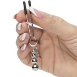 Pleasure Overload 10 Days of Play Gift Set | Fifty Shades of Grey - weighted nipple clamps in hand