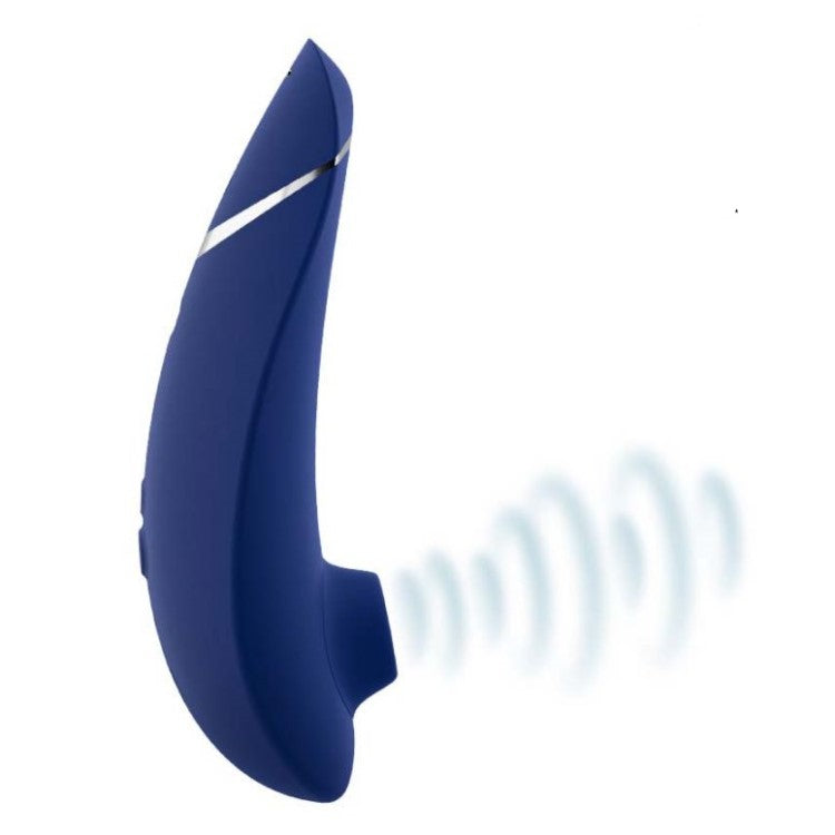 Full view of Premium 2 Clitoral Stimulator | Womanizer - Blueberry with Air Technology 
