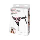 Product packaging of Pretty In Pink Strap On Harness | Lux Fetish