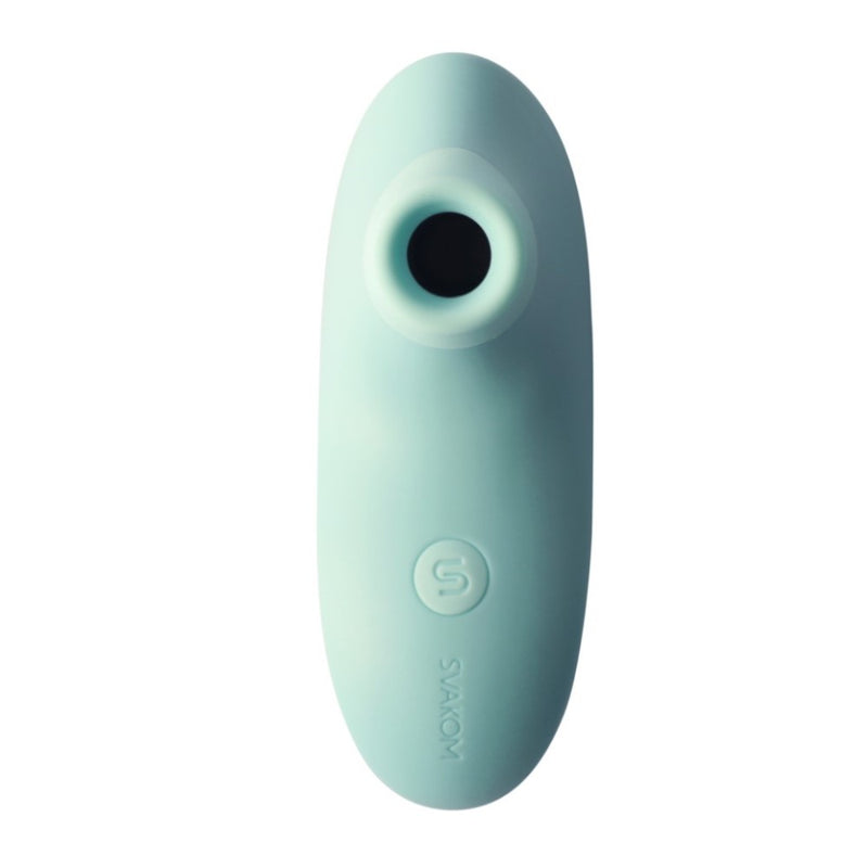 Front view of Pulse Lite Neo Interactive Suction Stimulator | Svakom (Seafoam Blue)
