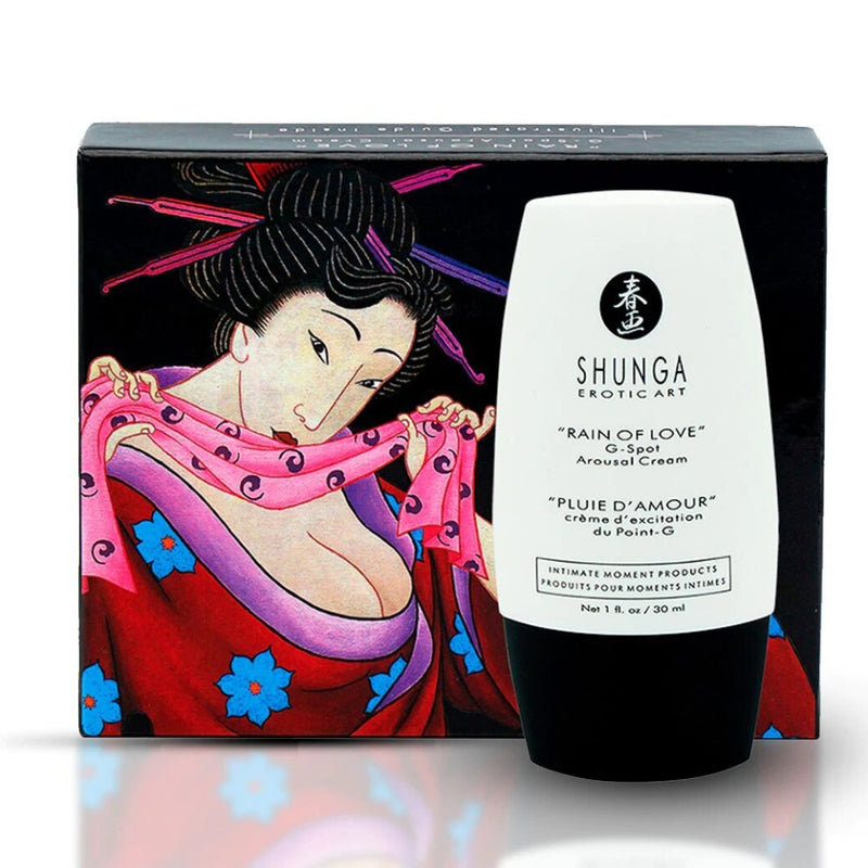 Rain Of Love G-Spot Arousal Cream | Shunga with product packaging 