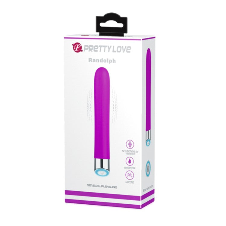 Product packaging of   Randolph 16,7cm Long Bullet Vibrator | Pretty Love - Purple