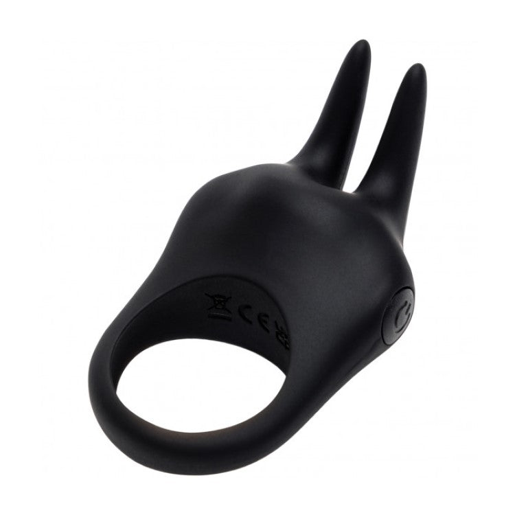 Full view of Sensation Rechargeable Vibrating Rabbit Cock Ring | Fifty Shades